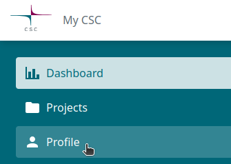 MyCSC profile page